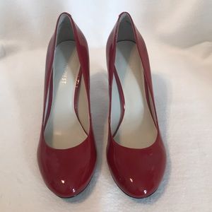 Nine West Red Patent Leather Heels 6.5